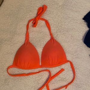 Bright orange bathing suit top-Large